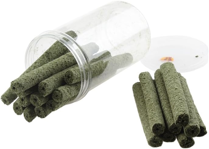 Emours Natural Timothy Grass Chew Stick Pet Snack for Rabbits Chinchillas Guinea Pigs,20 Sticks