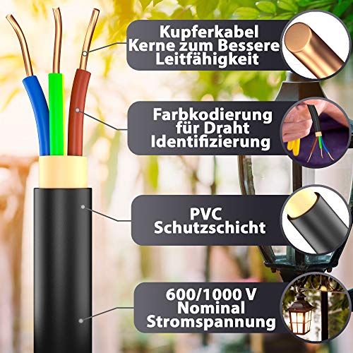 Erdkabel Stromkabel von 5 bis 70m NYY-J 3x6 mm² Elektrokabel Ring zur Verlegung im Freien, Erdreich (20m) – Bild 5