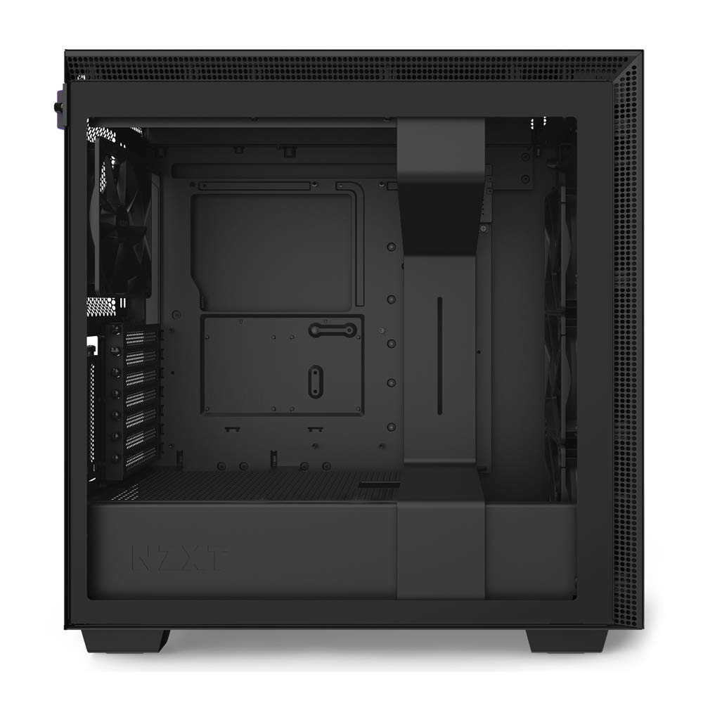 NZXT H710i - CA-H710 i-B1 - ATX Mid Tower PC Gaming Case - Front I/O USB Type-C Port - Quick-Release Tempered Glass Side Panel - Vertical GPU Mount - Integrated RGB Lighting - Black