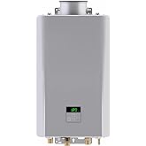 Rinnai RE199iN Non-Condensing Natural Gas Tankless Water Heater | 9.8 GPM, 199k BTU, Indoor Whole House Install, Endless Hot Water, Energy Efficient, Save Space
