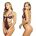 Avidlove Sexy Teddy Lingerie for Women One Piece Halter Lace Babydoll Bodysuit