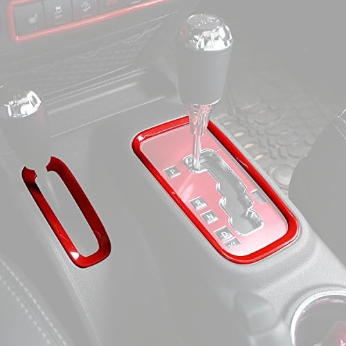 Jeep Wrangler Red Gear Shift Knobs Cover Trim for 2011-2017 Jeep JK &amp; Wrangler Unlimited