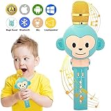 Gaobige Microphone for Kids Karaoke Microphone Bluetooth Wireless Microphone Portable Handheld Karaoke Machine Toys Gifts Singing Recording Home KTV Party iPhone Android PC Smartphone (Green)