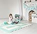 Interlocking Foam Baby Play Mat Tiles - Large Non-Toxic Puzzle Floor Mat for Kids, 61” x 61” Nursery Crawling Mat, Safe & Protective for Infants & Toddlers Duck Egg Blue & White