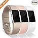 Bands for Fitbit Charge 2, GEAK Replacement Band, Small,Champagne White Pink