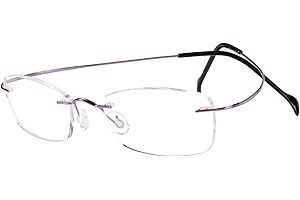Agstum Titanium Rimless Flexible Frame Hingeless Optical Eyeglasses Clear Lens