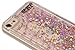 iPod Touch 6 Case Liquid Quicksand Glitter Rose Gold Style, Touch5 Liquid Case, BLLQ Twinkle Quicksand Water Fall Funy Lovely Shiny Bling Sparkle PC Hard Case for Touch6 Touch 5 Diamond Rose Gold