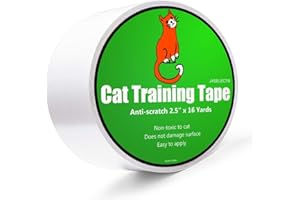 JXSELECT Anti-Scratch Tape for Furniture - Stop Cats from Scratching Couch, Chair Corners, Door Frames, Countertops, and Carpets, Clear Double-Sided Cat Training Tape, 2.5" x 16 Yards Roll