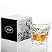 Luxury Whiskey Glass Old Fashioned Vintage Rocks for Bourbon Scotch Cocktail Drinks Tumbler Glassware Gifts for Men Dad and Husband Prime Snifter Bar