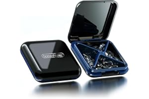 Portable Pill Organizer Box with 4 Compartments, Travel Medicine Storage Box Pill Dispenser Storage Case for Medication, Vita