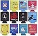 BLUE PANDA Neoprene Can Cooler Sleeves - 12-Pack 12 oz Multicolor Bottles & Cans - Insulated Beach Cozies & Drink Cozy Sleeves - Cruise-Themed Party Favors