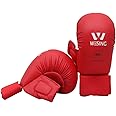 Wesing WKF Sparring Karate Gloves with Thumb Protection Blue Red