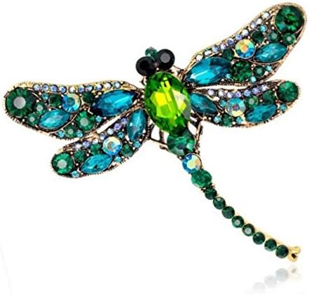 Kunrong Rhinestone Big dragonfly.scarves buckle brooch pin