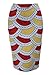 Annflat Women's African Print High Waist Stretch Bodycon Pencil Midi Skirt Small Multi