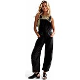 Kedera Women's Denim Overall Casual Straight Wide Leg Bib Jeans Overall Adjustable Straps Denim Romper Stretch Jumpsuits