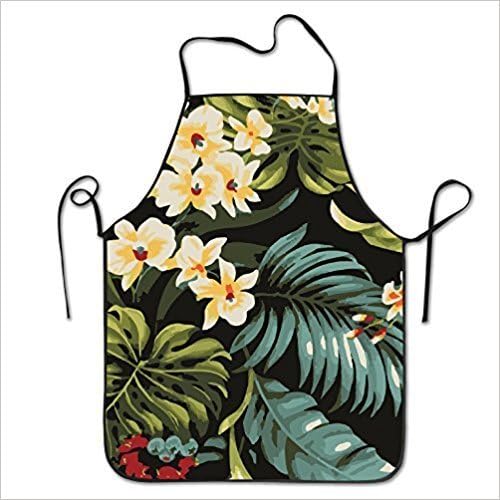 Unisex Tropical Hawaiian Flowers hen Apron Waterproof Adult
