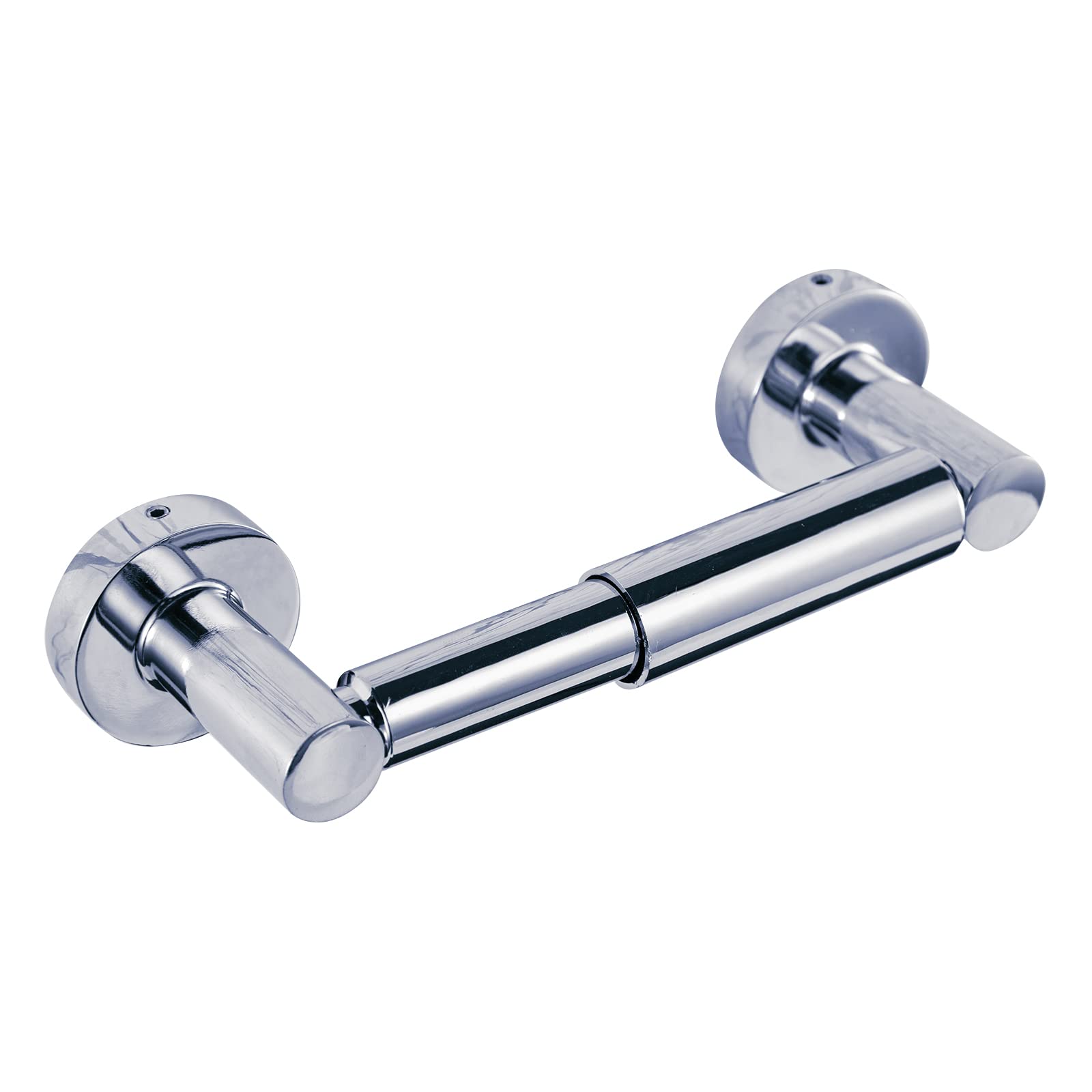 YUET Toilet Roll Holder Paper holders Wall Mounted Spring Loaded Flexible Round Mounting Tissue Stand Hanger Bathroom Kitchen Storage Silver Chrome Stainless Steel — image 1