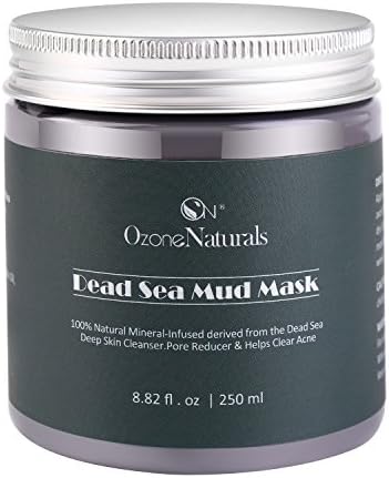 100% Natural Mineral-Infused Dead Sea Mud Mask 8.8 oz for Facial Treatment, Skin Cleanser, Pore Reducer, Anti Aging Mask, Acne Treatment, Blackhead Remover, Cellulite Treatment &amp; Natural Moisturizer