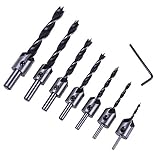 UEUC Woodworking Countersink Drill Bits Set Carpentry Reamer Woodworking Chamfer Counter Bit 3mm-10mm
