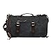 LUXUR Retro Duffel Cylinder Bag 27L Canvas Travel Backpack for Men Hiking Luggage Weekend Bag , Black