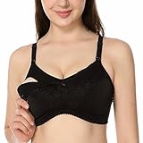 Gratlin Women's Lace Full Figure Wire Free Nursing Breastfeeding Maternity Bra