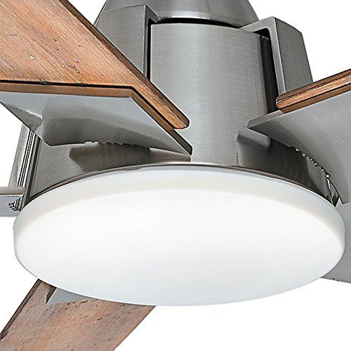 Casablanca Fan 56 inch Brushed Nickel Finish Ceiling Fan with 5 White Washed Distressed Oak Veneer Exclusive Blades (Certified Refurbished) - Thumbnail 2