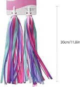 Vidillo 1 Pair Rainbow Bike Streamers for Kids 2 Pack Purple Tassels view 2