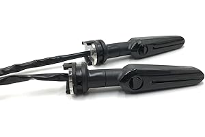 SPNUVR 2PCS 12 LEDs Motorcycle Turn Signals Water Flowing Indicator Arrow Blinker Lamps Compatible with YAMAHA MT07 TRACER 70