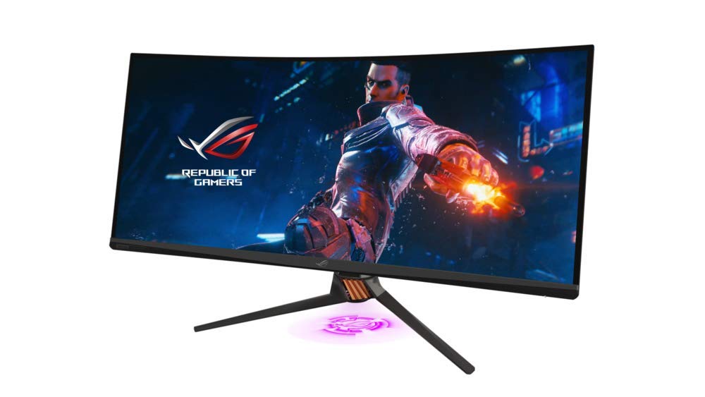 ASUS ROG Swift PG35VQ Ultra-Wide HDR Gaming Monitor, 35 Inch 21:9 3440 x 1440, FALD 512 Zones, Overclockable 200Hz, 2ms, G-SYNC Ultimate, Display HDR1000, Quantum Dot, Smart Fan Control, Aura Sync