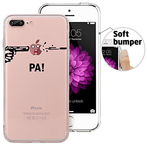 iPhone 7 Plus Case, Doramifer Funny Series Protective Case [Anti-Slip] [Good Grip] [Ultra Thin] with Aesthetic 3D Print Soft Back Cover for 5.5 inch iPhone 7 Plus (PA)
