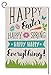 Happy Easter Garden Flag Vertical Double Sided 12.5 x 18 Inch Sping Burlap Yard Outdoor Decor