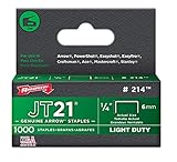 Arrow Fastener 214 50 Pack 1/4in. JT21 Light Duty Staple, 1,000 Staples per Pack