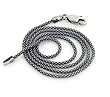 2mm Sterling Silver Antiqued Popcorn Chain Necklace