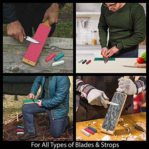 BeaverCraft Stropping Set of 3 Polishing Compound Buffing Compound