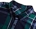 Men's Casual Cotton Collared Checked Short Sleeve Plaid Button Down Dress Shirt