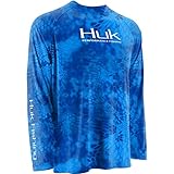 Huk Fishing Krypek Solid Raglan Long Sleeve (Large, Royal Blue)