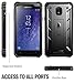 Galaxy J3 2018 Kickstand Rugged Case, Poetic Revolution Full Body Case with Built-in-Screen Protector for Samsung Galaxy J3 Orbit/J3 Star/J3 V 3rd Gen/J3 Achieve/Express Prime 3/Amp Prime 3 Black