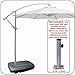 EasyGoProducts Universal Offset Umbrella Base Weight Capacity - Plastic Weighted Stand with Water or Sand, Black, 60 L