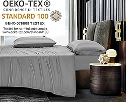 LIANLAM 100% Bamboo Sheets - Queen Size Sheets Set