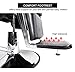 BarberPub All Purpose Hydraulic Recline Barber Chair Salon Beauty Spa Styling Equipment 6154-S8702 (Black&Creme White)