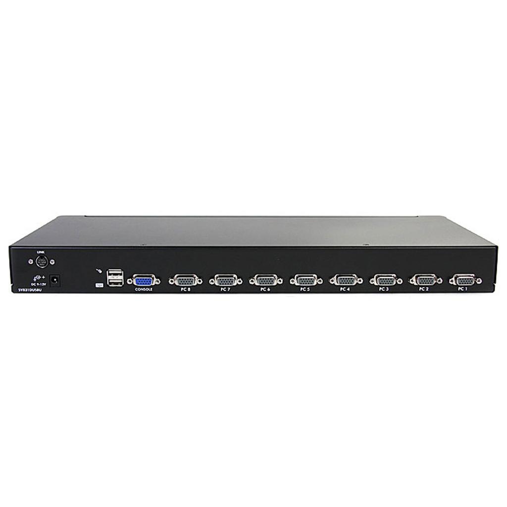 8 Port 1U Rackmount USB KVM Switch Kit with OSD and Cables