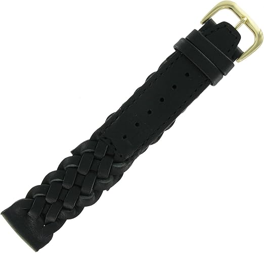 braided leather watch band