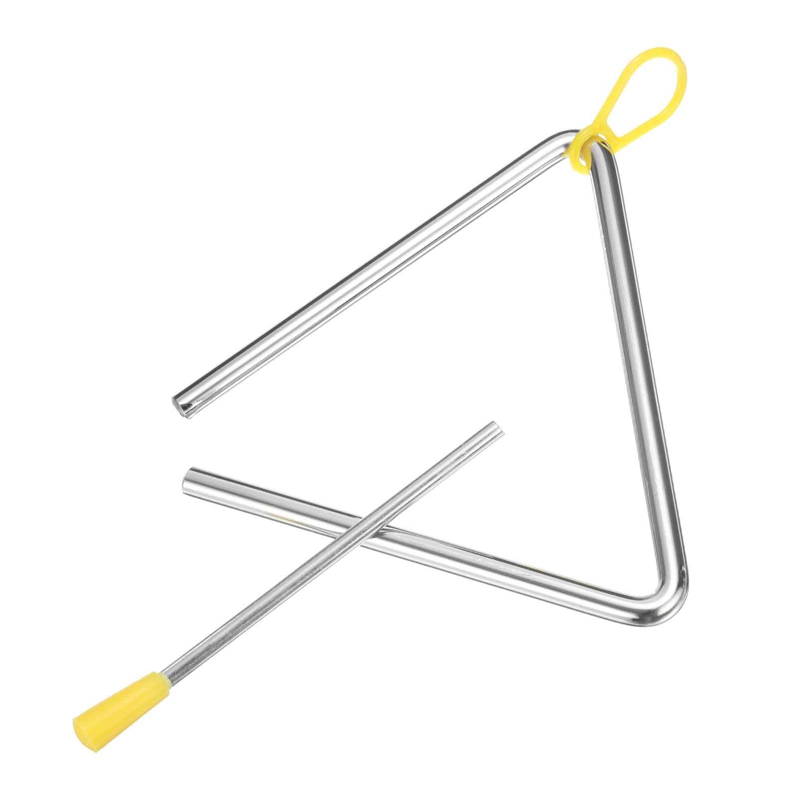 PATIKIL 6" Musical Steel Triangle Percussion, 1 Pcs Hand Percussion with Stick, Noise Makers for Drum Set, Concerts, Bands, Family Gatherings, Competitive