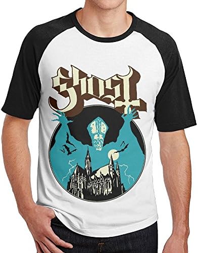OLEKSANDR Ghost Opus Eponymous Men's Short Sleeve Raglan Baseball T-Shirts Black Medium