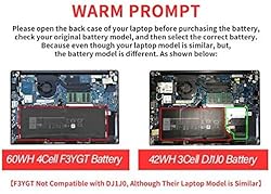 F3YGT 7480 DM3WC Battery for Dell Latitude 7480
