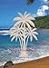 Oval Palm Tree Etched Window Decal Vinyl Glass Cling - 8
