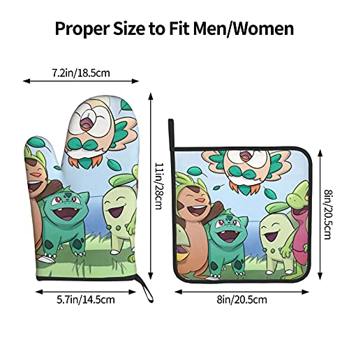 Xiaoxian Pokemon 9 Hittebestendige keukenovenhandschoenen, ovenhandschoenen en potdekselhandschoenen, veilig om te koken… - Image 4