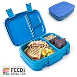 Bentgo Fresh (Blue) – Leak-Proof & Versatile 4-Compartment Bento-Style Lunch Box – Ideal for Portion-Control and Balanced Eating On-the-Go – BPA-Free and Food-Safe Materials