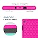 MoKo Case for All-New Amazon Fire HD 8 Tablet (7th/8th Generation, 2017/2018 Release) - [Honey Comb Series] Light Weight Shock Proof Soft Silicone Back Cover [Kids Friendly] for Fire HD 8, Magenta