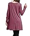 Sanifer Women Lace Long Sleeve Tunic Top Blouse (X-Large, Red)